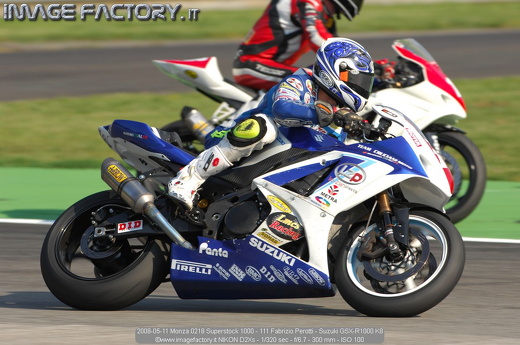 2008-05-11 Monza 0218 Superstock 1000 - 111 Fabrizio Perotti - Suzuki GSX-R1000 K8